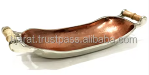 Plateau de service en métal argenté tendance, forme de miroir, art déco, pour la maison, les hôtels, les restaurants, logo personnalisé - Product Image 4