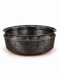 Bol de pédicure pour spa des pieds, noir brillant martelé, vente en gros, bol de pédicure fantaisie, classique, élégant, abordable, bol de pédicure en cuivre - Product Image 1