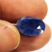 Saphir bleu naturel d'origine africaine, ovale facetté 14x10mm, 8 carats, Iroc Sales, saphir de haute qualité, pierre précieuse brute taillée, 80 $ US