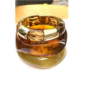 Modernos Brazaletes de Resina Impermeables para Mujer, Joyería de Moda con Acabado Brillante, Colores y Logotipo Personalizados para Regalos de Boda y Empresariales - Product Image 4