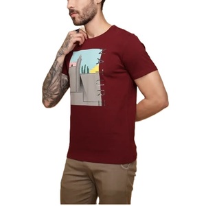 เสื้อยืดคอกลมผ้าฝ้าย100% สำหรับผู้ชายเสื้อยืดลำลองแนวสตรีทเสื้อผ้าพิมพ์ลายดิจิทัลคอตั้งสำหรับฤดูร้อน - Product Image 5