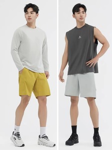 Été Hommes 100% Coton Sports Short Noir Taille Élastique Strings Plage Longueur Genou Troncs Personnalisé Casual Quick Dry - Product Image 2