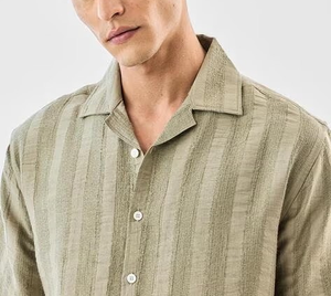 Camisas de Cuello Cubano para Hombre, Talla Grande, al por Mayor, Personalizadas de Fábrica, Camisas de Bolos de Diseño - Product Image 6