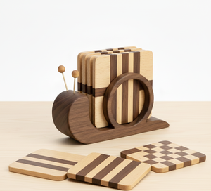 Sous-verre en bois massif durable de haute qualité, fait à la main, décoratif, au prix le plus bas - Product Image 2