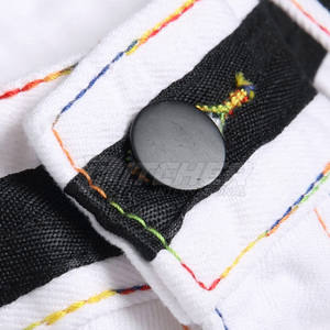 กางเกงยีนส์ขาสั้นสำหรับผู้ชายกางเกงขาสั้นผ้าฝ้าย100% ทึบระบายอากาศได้ดีดีไซน์ใหม่ลำลองออกแบบได้ตามต้องการ - Product Image 3