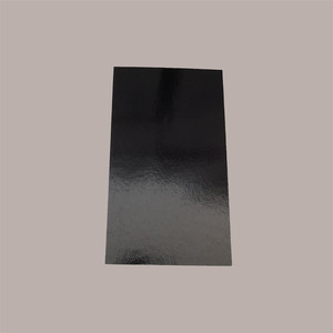 10kg Bandeja rectangular desechable Tablero de pastel de cartón negro dorado liso 17x30cm - Product Image 3