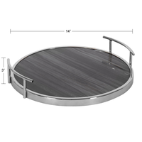 Plateau de service rond en marbre traditionnel de luxe pour biscuits, gâteaux, chocolats, en-cas, aliments, ustensiles de cuisine, prix abordable