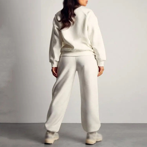 Fabrication en gros ensembles d'hiver unisexe 100% coton à capuche décontracté solide survêtement pour Fitness Logo personnalisé sweats de course - Product Image 6