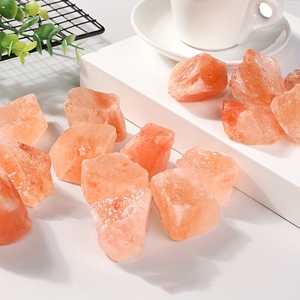 Morceaux de cristal de pierre brute de sel rose orange naturel de l'Himalaya Cristaux de sel de roche purs et naturels Mine de sel de Khewra pour la décoration - Product Image 2