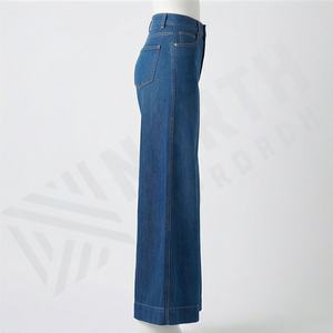 Pantalones Vaqueros de Mujer, Corte Ancho, Cintura Alta Personalizada, Casuales, Vaqueros Ajustados de Mezclilla Personalizados, Última Moda en Jeans para Mujer, Pantalones de Moda Urbana - Product Image 3