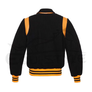 Veste universitaire en coton et polyester personnalisée Vêtements d'extérieur décontractés pour clubs et organisations Veste d'université classique à rayures - Product Image 2