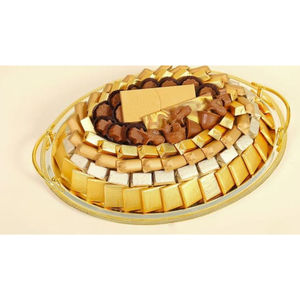 Plateau à chocolat en métal écologique de haute qualité avec poignées Plateau de service de qualité commerciale lavable au lave-vaisselle Prix de gros - Product Image 6