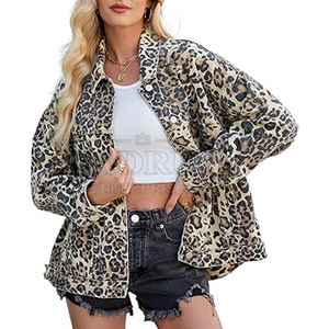 Veste en jean imprimée de qualité supérieure pour femmes la plus vendue traitement tricoté en coton de haute qualité personnalisé - Product Image 1