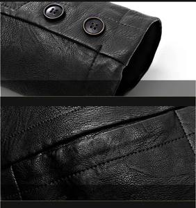 เสื้อโค้ทหนังวัวคุณภาพสูง ดีไซน์ทันสมัย รับออกแบบตามสั่ง ขายส่งเสื้อโค้ทลำลองสำหรับผู้ชาย ปกเสื้อแบบพับได้ - Product Image 6