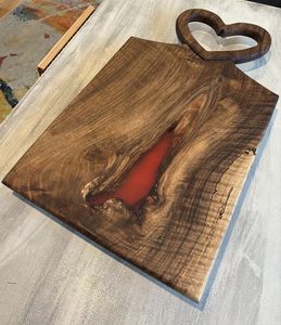 Venta caliente queso pan y carne respetuoso con el medio ambiente Acacia tabla de cortar de madera cocina usada tabla de cortar duradera con mango - Product Image 3