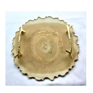 ถาดเรซิ่นสไตล์นางฟ้าสุดหรูสำหรับเสิร์ฟและจัดแสดง ถาดเสิร์ฟทำมือ วัสดุออร์แกนิค 100% - Product Image 1