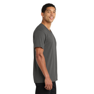 Camiseta de Cuello en V Lisa para Hombre, Camiseta Informal de Manga Corta de Algodón Cómodo para Uso Diario - Product Image 4