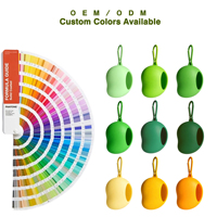 Distributeur de sacs à déjections canines en silicone en forme de mangue créatif avec mousqueton, accessoire de promenade en extérieur, OEM