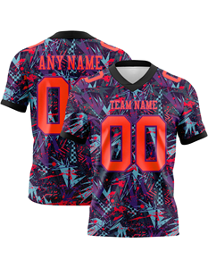 Venta al por mayor de camisetas de fútbol americano logotipo del equipo personalizado sublimación aparejos sarga bordado ropa deportiva para hombres y jóvenes OEM - Product Image 5