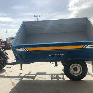 Totalmente aprobado CE UE Nuevo 7x14 Farm Dump Semi Trailer 4 'High Side para Tractor Gear y Motor Incluido Farm Trailer para la venta - Product Image 4
