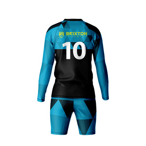 Conjunto de Camiseta y Pantalones Cortos de Fútbol Sublimados Personalizados, Ligeros, Ecológicos, de Secado Rápido y Transpirables, Uniforme de Fútbol, Fábrica OEM/ODM - Product Image 2