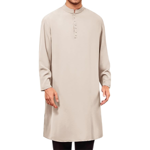 Ensemble de pyjama uni Sherwani et Kurta pour hommes, vêtements ethniques indiens musulmans pour mariages et occasions festives - Product Image 1