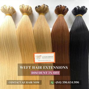 Extensions de cheveux humains Remy 100% vietnamiens de qualité supérieure, prix usine Azhair Vietnam, double trame machine, lisses et soyeux - Product Image 3