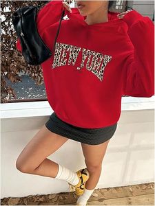 女式超大连帽衫预科生字母图形运动衫长袖连帽衫上衣秋季时装2025时尚 - Product Image 4