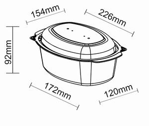 Récipient alimentaire jetable de qualité supérieure en plastique pour animaux de compagnie PP de 1250ml Emballage en vrac rentable pour gelée de pizza sushi fraîcheur - Product Image 3