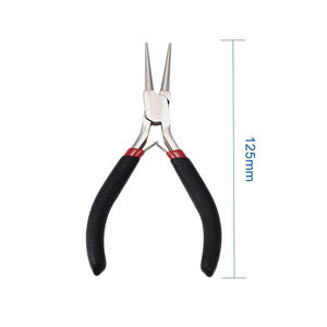 คีมจมูกกลมเหล็กคาร์บอนสูงอุปกรณ์ทำเครื่องประดับ DIY เครื่องมือทำมือที่แม่นยำคีมจมูกเข็มสำหรับทำเครื่องประดับ - Product Image 1