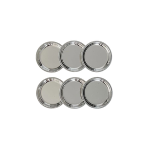 Simple Design Metal <b>Coasters</b> <b>Silver</b> Finished Round Shape for Home & Hotels Tabletop Tea & Coffee Serving <b>Coaster</b> - Product Image 4