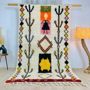 Motif marocain noué à la main en laine Kalin tapis de sol marocains indiens, vente en gros de tapis modernes et de salon - Product Image 3