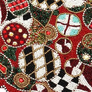 Napperon en perles de verre à thème idéal pour les fêtes et autres fonctions Vaisselle Design décoratif Napperon arrondi Design - Product Image 4