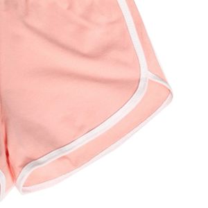 Shorts de sport pour femmes en tissu extensible doux avec bordure blanche, vêtements de sport confortables pour la salle de sport et l'entraînement - Product Image 5