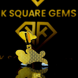 Pendentif Moissanite personnalisé, pendentif Hip Hop personnalisé VVS Moissanite, pendentif Moissanite avec nom de lettre personnalisé, pendentif Moissanite en argent - Product Image 3