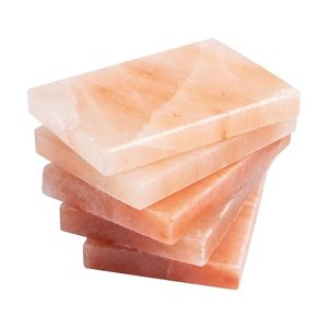 Plaque de cuisson sans danger pour la chaleur en dalle de sel rose de l'Himalaya pur pour refroidir et servir des plats gastronomiques Artisanat naturel - Product Image 3