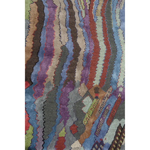 Alfombra de Lana Tejida a Mano Weaver Art Tha-5009, Diseño Geométrico Rojo Anaranjado, para Decoración de Sala de Estar, Rectangular de 4m, para Pasillo - Product Image 3