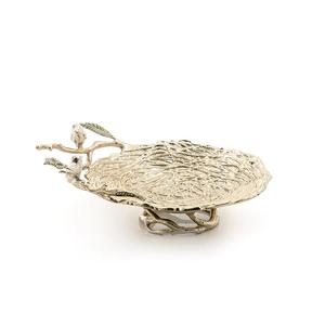 Cuenco de servicio de aluminio con forma de nido chapado en oro, centro de mesa para ensalada de frutas, decoración para fiesta de boda - Product Image 1