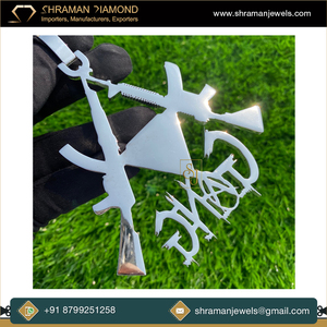 "แก๊งค์" สไตล์ฮิปฮอปส่วนตัวสำหรับผู้ชาย925 "เงินเพชรโมอิสแวววาวจี้ขนาดใหญ่ - Product Image 5