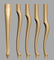 Pieds de remplacement en bois massif courbés pour ensemble coiffeuse, chaise, table – Idéal chambre, extérieur, salon, atelier – Meubles robustes et modernes