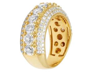 Personalizado VVS Moissanite Diamond S925 Anillo de plata esterlina Hip Hop Iced Out Band para hombres - Product Image 4