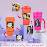 Gobelet à café réutilisable en plastique pailleté avec couvercle, logo personnalisé, gobelet translucide de 16 oz pour café froid, smoothie, café, boisson quotidienne