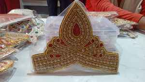 Corona Mukut Hecha a Mano para Ídolos de Deidades Hindúes, Decoración de Templos, Venta al por Mayor al Mejor Precio - Product Image 2