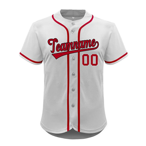 Camiseta Deportiva de Béisbol Estampada OEM, Camisetas de Béisbol Rojas para Hombre con Diseño Estadounidense - Product Image 2