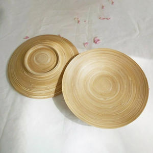 Set de vaisselle ronde en bambou filé assiette de service traiteur plats à manger naturels biodégradables fabriqués au Vietnam - Product Image 1