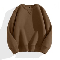 Sudadera de gimnasio de algodón para hombre, cuello redondo de gran tamaño, diseño de hombro caído con logotipo personalizado bordado, ropa ODM para la temporada de otoño