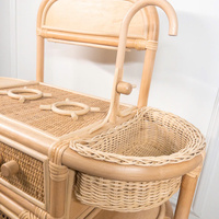 Ensemble de cuisine écologique en rotin pour enfants fait à la main au Vietnam avec des matériaux naturels à des prix abordables