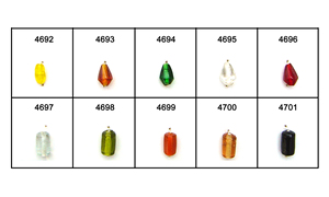 Perles de verre de forme carrée et plate au design unique à la demande pour la fabrication de bijoux disponibles à la vente depuis l'Inde - Product Image 4