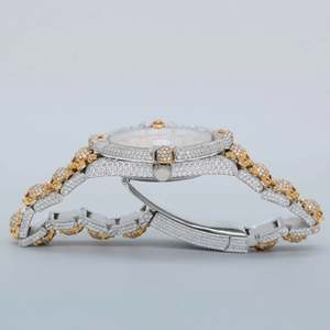 Reloj de pulsera Hip Hop para hombre Regular para ocasiones especiales con diamantes cultivados en laboratorio hechos a mano de acero inoxidable con claridad VVS - Product Image 6