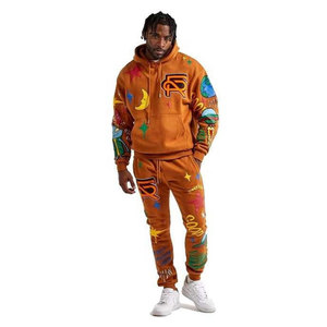2025 Top Tendance Imprimé Survêtement Jogger Ensemble Sweat Costume Imprimé Pantalon De Survêtement et Sweat À Capuche Ensemble - Product Image 1